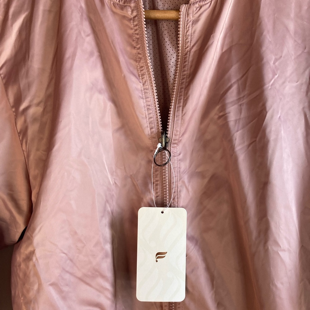 Fabletics Reversible EVA Bomber Jacket Blush Pink… - image 2